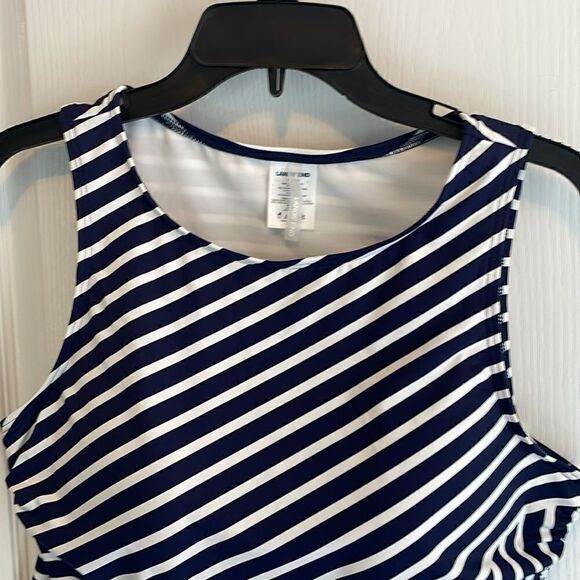 Lands' End Women's DDD-Cup Chlorine Resistant High Neck Tankini-14 💙💙 - Picture 4 of 7